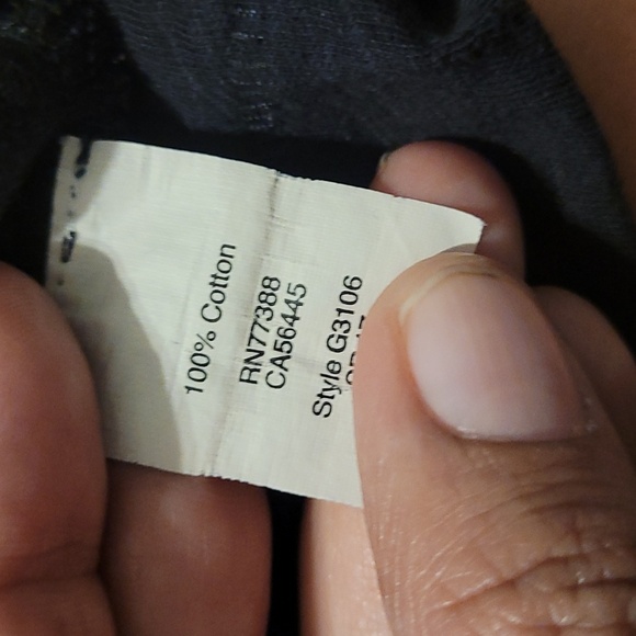 Madewell XS crop tee black oversized pocket tee - Picture 4 of 4